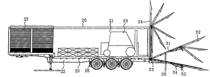 折疊式尾板示意圖 折疊式尾板示意圖